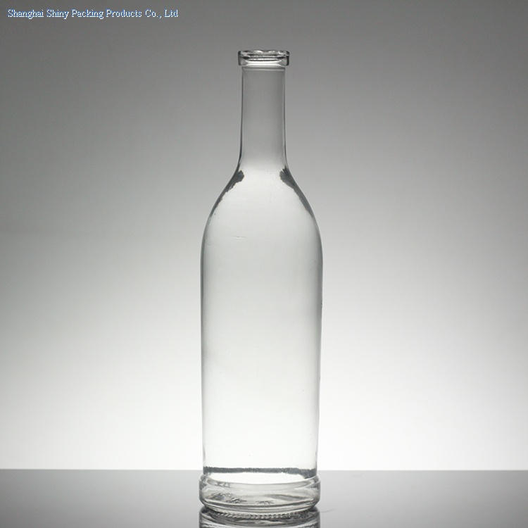 clear glass bottle